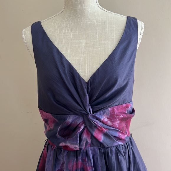 Neiman Marcus Lela Rose for Target Women’s Formal Dress Gown Purple Pockets Silk - Picture 4 of 8